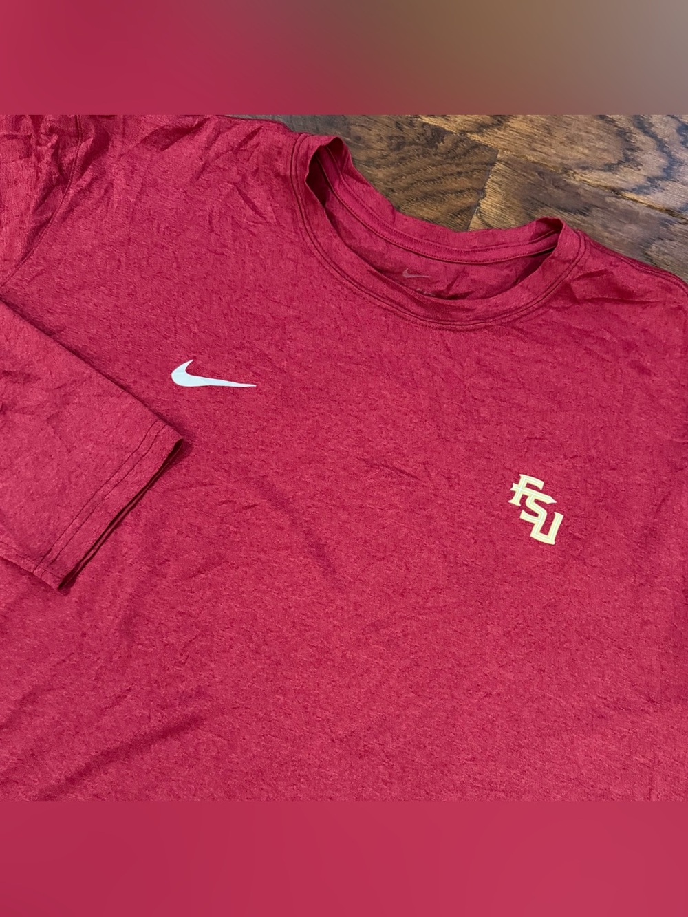 Florida State Seminoles Nike Dri Fit Shirt Mens XXL Maroon Long Sleeve FSU